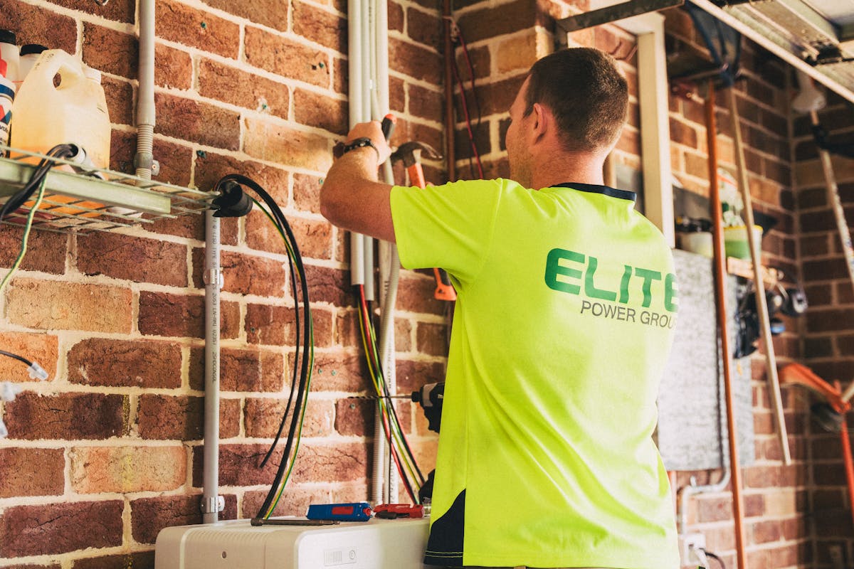 Eleos Electric installing a home solar battery system
